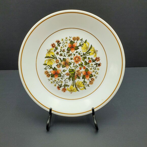 Corelle Indian Summer Luncheon Plates Corning Autumn Floral Salad Plates - Picture 8 of 12